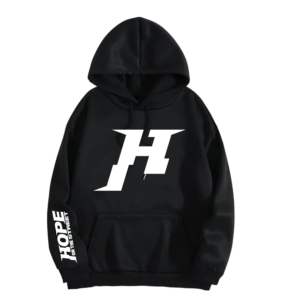 POLERON NEGRO CON GORRO JHOPE H