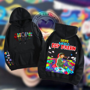 POLERON NEGRO CON GORRO JHOPE HOPR WORD DAY DREAM