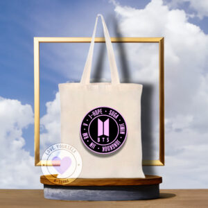TOTE BAG LOGO BTS CIRCULAR BEIGE